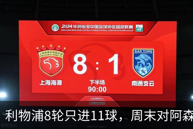 利物浦8轮只进11球，周末对阿森纳能验出争冠成色吗？